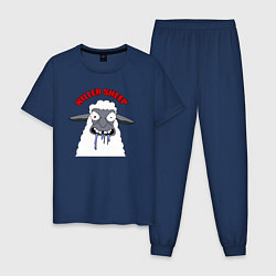 Пижама хлопковая мужская Killer sheep, цвет: тёмно-синий