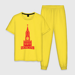Пижама хлопковая мужская Kremlin Moscow, цвет: желтый