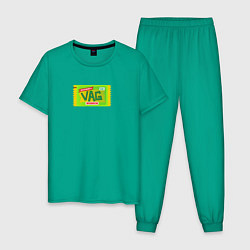 Пижама хлопковая мужская Xyli tolku, цвет: зеленый