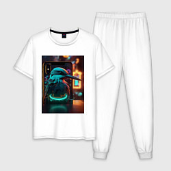 Мужская пижама Зимородок киберпанк