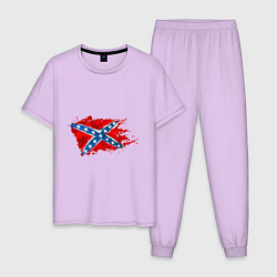 Пижама хлопковая мужская Конфедерация брызги цвета лаванда — фото 1