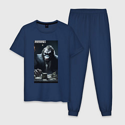 Пижама хлопковая мужская Payday 3 gorilla with money, цвет: тёмно-синий