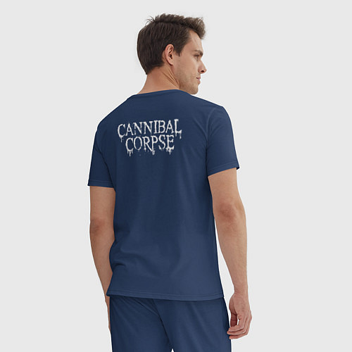 Мужская пижама Cannibal Corpse - butchered at birth / Тёмно-синий – фото 4