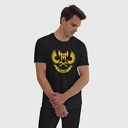 Пижама хлопковая мужская Gam Esports лого, цвет: черный — фото 2