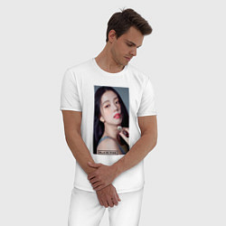 Пижама хлопковая мужская Kim Jisoo, цвет: белый — фото 2