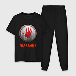 Пижама хлопковая мужская Кровавые Руки Warhammer: Total War, цвет: черный