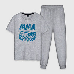 Пижама хлопковая мужская MMA power, цвет: меланж