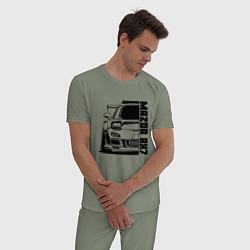 Пижама хлопковая мужская Mazda RX7, цвет: авокадо — фото 2