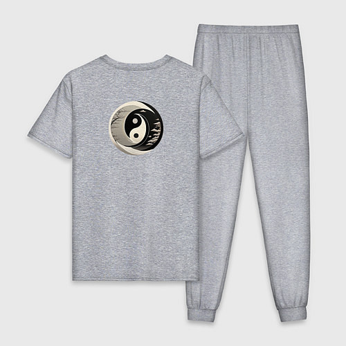 Мужская пижама Скура с инь и янь / Меланж – фото 2