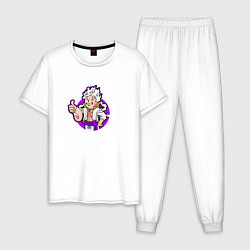 Пижама хлопковая мужская Луффи - fallout adaptation, цвет: белый