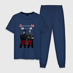 Пижама хлопковая мужская Depeche Mode 2023 Memento Mori - Dave & Martin 04, цвет: тёмно-синий