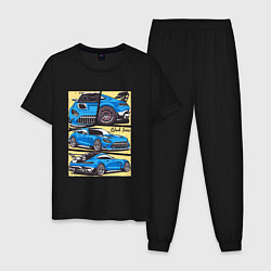 Пижама хлопковая мужская Mercedes-Benz AMG GT Black Series, цвет: черный