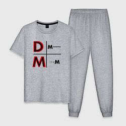 Пижама хлопковая мужская Depeche Mode - Memento Mori Logo, цвет: меланж