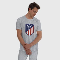 Пижама хлопковая мужская Atletico Madrid FC, цвет: меланж — фото 2