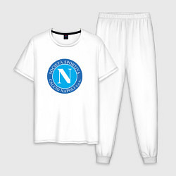 Пижама хлопковая мужская Napoli fc sport, цвет: белый