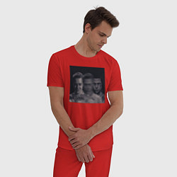 Пижама хлопковая мужская Тайлер Дёрден, цвет: красный — фото 2