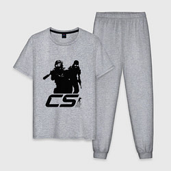 Пижама хлопковая мужская Counter-strike 2 - one color, цвет: меланж
