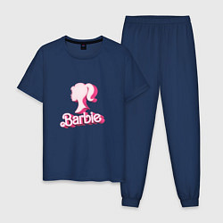Пижама хлопковая мужская Барби - объемная фигурка, цвет: тёмно-синий
