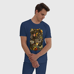 Пижама хлопковая мужская Fallout swag, цвет: тёмно-синий — фото 2