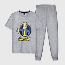 Пижама хлопковая мужская Burnout - vault boy, цвет: меланж