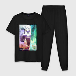 Пижама хлопковая мужская Ghost - Kusanagi, цвет: черный