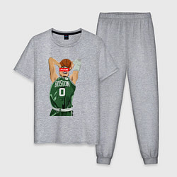 Пижама хлопковая мужская Celtics future, цвет: меланж