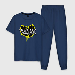 Пижама хлопковая мужская Wu-Tang cream, цвет: тёмно-синий