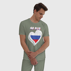 Пижама хлопковая мужская 48 регион Липецкая область, цвет: авокадо — фото 2