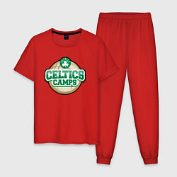 Пижама хлопковая мужская Celtics camps, цвет: красный