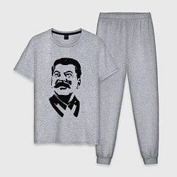 Пижама хлопковая мужская Образ Сталина, цвет: меланж