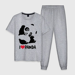 Мужская пижама I love panda