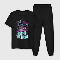 Пижама хлопковая мужская Bring Me the Horizon - Zombie, цвет: черный
