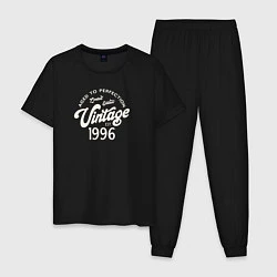Пижама хлопковая мужская 1996 год - выдержанный до совершенства, цвет: черный