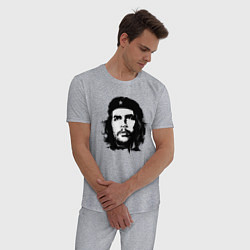 Пижама хлопковая мужская Портрет Эрнесто Че Гевары, цвет: меланж — фото 2