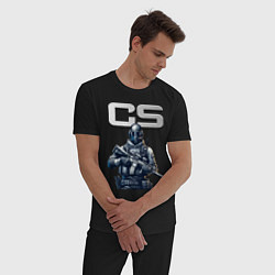 Пижама хлопковая мужская Counter Strike - stormtrooper, цвет: черный — фото 2