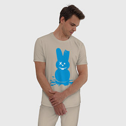 Пижама хлопковая мужская Blue bunny, цвет: миндальный — фото 2