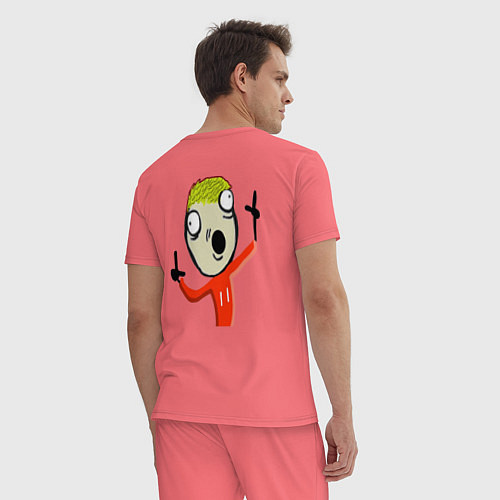 Мужская пижама Membit scream / Коралловый – фото 4
