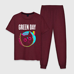 Мужская пижама Green Day rock star cat