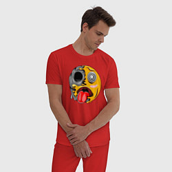 Пижама хлопковая мужская Гипносмайл emoji, цвет: красный — фото 2