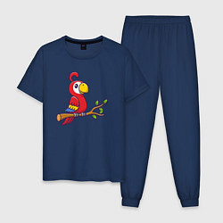 Мужская пижама Красный попугайчик