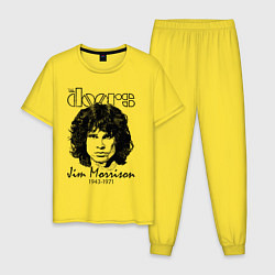 Пижама хлопковая мужская The Doors Jim Morrison, цвет: желтый