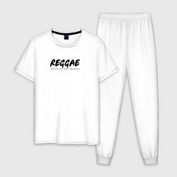 Мужская пижама Reggae music in black white