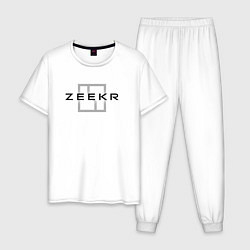 Пижама хлопковая мужская Zeecr - auto, цвет: белый