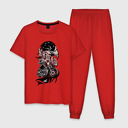 Пижама хлопковая мужская Кочевник, цвет: красный