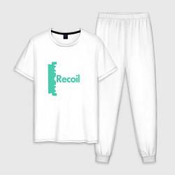 Пижама хлопковая мужская Recoil - Alan from depeche mode project, цвет: белый