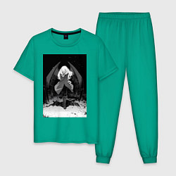 Пижама хлопковая мужская О моём перерождении в слизь Римуру Темпест с крыль, цвет: зеленый