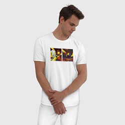 Пижама хлопковая мужская Ultrakill meme, цвет: белый — фото 2