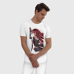 Пижама хлопковая мужская Реинкарнация безработного Бореас Грейрат, цвет: белый — фото 2