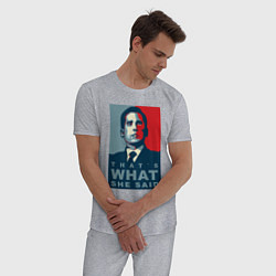 Пижама хлопковая мужская Thats what she said - the office, цвет: меланж — фото 2