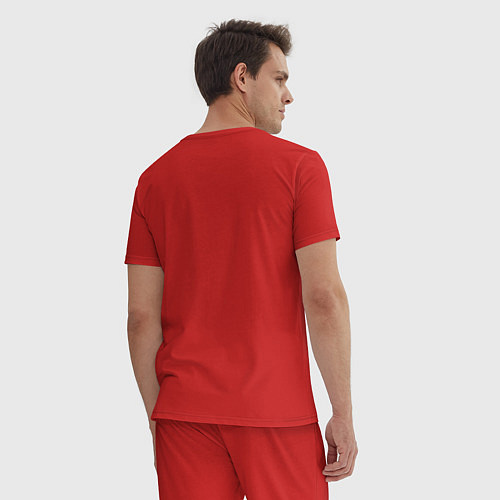 Мужская пижама Sukhoi Superjet 100 цветной с надписью / Красный – фото 4